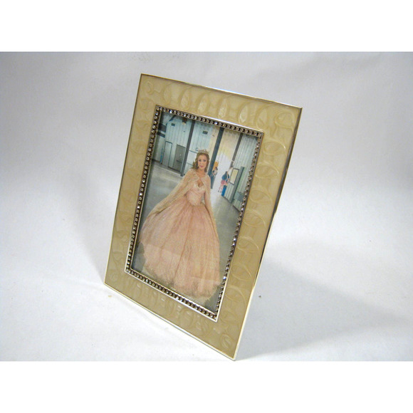 Rhinestone accent Marbled finish Arte de Casa Photo Frame Picture Holder 4x6 - Picture 6 of 8